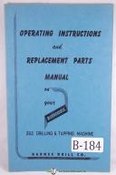 Barnesdril-Barnes Dril 221 1/2 Drilling & Tapping Operation Parts Manual-221 1/2-03